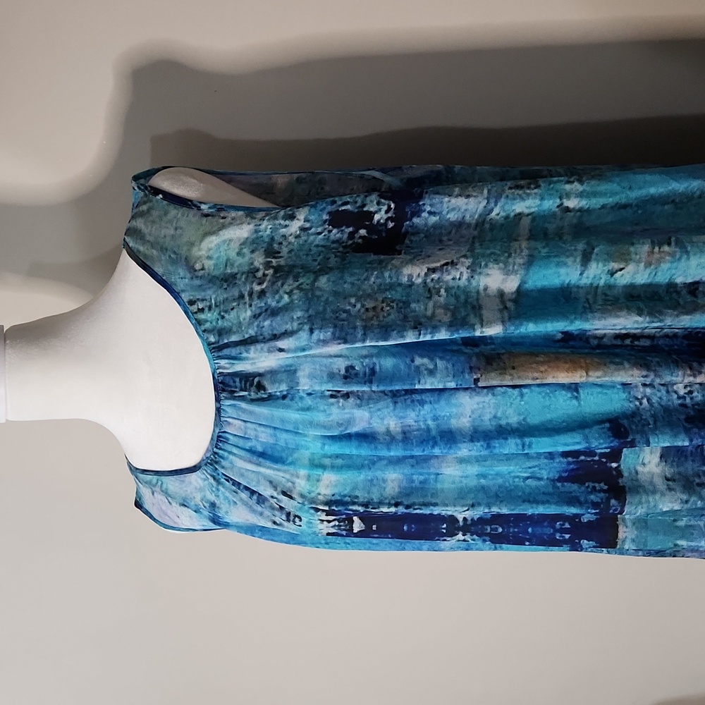 Nwt Johnny Was Mint Tiered Silk Maxi Dress - Picture 5 of 15